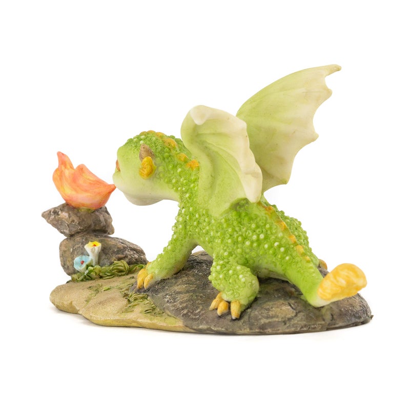 Top Collection Rex The Green Dragon - Mini Collectible Fantasy Figurine (The Aspiring Writer) - Image 2